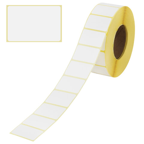 Этикетка термотрансферная ПОЛУГЛЯНЕЦ (30х20 мм), 2000 этикеток в ролике, 111971