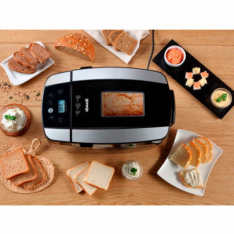 Хлебопечка GORENJE BM1210BK, 800 Вт, вес выпечки 1,2 кг, 12 программ, пластик, чёрный