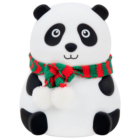 Ночник силиконовый LED "Панда" 106x112x136 мм, белый свет/RGB, таймер, USB, аккумулятор 1200 мАч, DASWERK (ДАСВЕРК), 238937