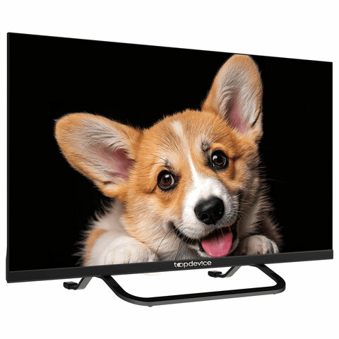 Телевизор TOPDEVICE TDTV24CS03H_BK, 24'' (60 см), 1366x768, HD, 16:9, SmartTV, Wi-Fi, Bluetooth, черный