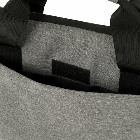 Сумка портфель HEIKKI PROFITABLE (ХЕЙКИ) с отделением для ноутбука 14", 2 кармана, серая, 26х36х3 см, 272597