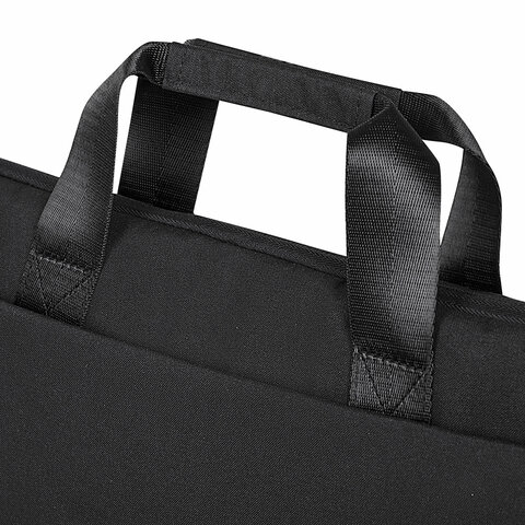 Сумка портфель HEIKKI ULTRA (ХЕЙКИ) с отделением для ноутбука 15,6", Total black, черная, 28х39х3 см, 272609