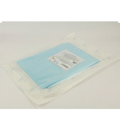Простыня голубая стерильная 70х140 см, спанбонд 25 г/м2, ГЕКСА