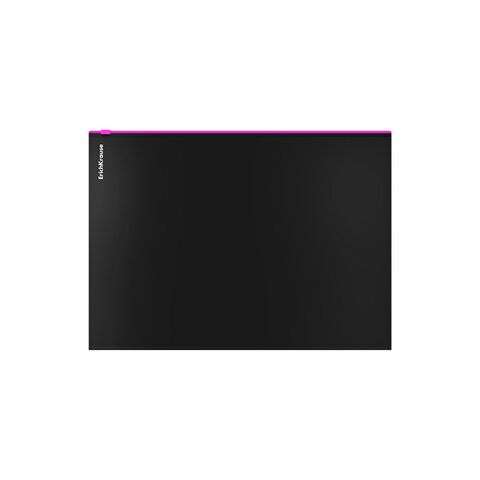 Папка-конверт на молнии ERICH KRAUSE "Matt Accent" А4 (335х242 мм), черная, молния ассорти, 0,18 мм, 54953