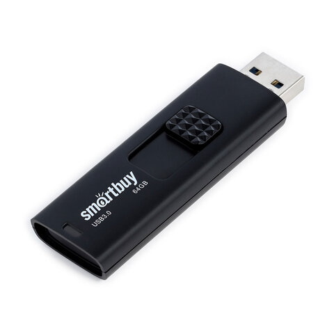 Флеш-диск 64 GB SMARTBUY Fashion USB 3.0, черный, SB064GB3FSK