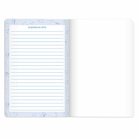 Дневник для музыкальной школы 140х210 мм, 48 л., обложка кожзам твердая, фольга, BRAUBERG, справочный материал, черный, 105502