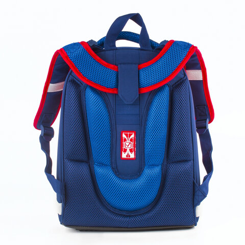 Ранец BRAUBERG PREMIUM, 2 отделения, с брелоком, дополнительный объем, для мальчиков, "Гоночный клуб", 38х29х18 см, 227819