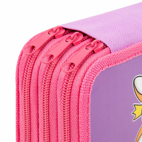 Пенал ПИФАГОР, 3 отделения, ламинированный картон, 19х11 см, "Corgi queen", 272250