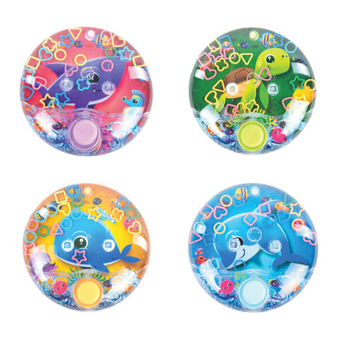 Водная игра ПОДВОДНЫЙ МИР, 10х10 см, колечки, ассорти, 4 вида, JOLLY JOT (ДЖОЛЛИ ДЖОТ), 665995