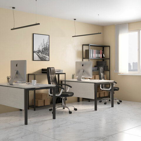 Стеллаж металлический BRABIX "ГРАФИТ MS KD-180/50-5", лофт, 1800х1000х500 мм, 5 полок, 291270, S240BR145593