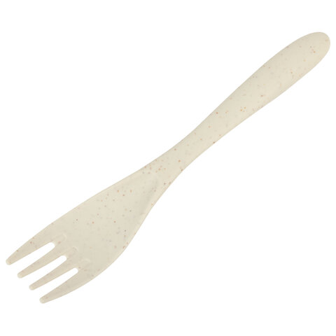 Ланч-бокс контейнер, 1 секция, 3 отделения, 1,4 л, ложка, вилка, 8х21х14 см, бежевый, JOYLUX (ДЖОЙЛЮКС) ECO, 609346