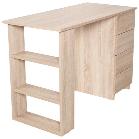 Стол письменный/компьютерный BRABIX "Scandi CD-016", 1100х500х750 мм, 4 ящика, дуб сонома, 641892, ЦБ013707-2