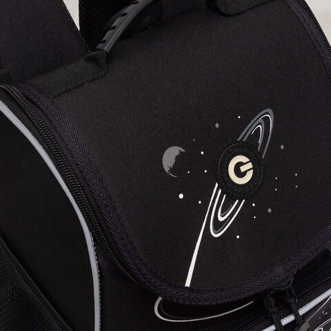 Ранец GRIZZLY анатомическая спинка, с мешком для обуви, для мальчиков, "SPACEMAN RACE", 33х25х13 см, RAm-585-4/1