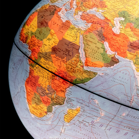 Глобус физический / политический Globen "Классик", 32 см, с подсветкой, рельефный, К013200223