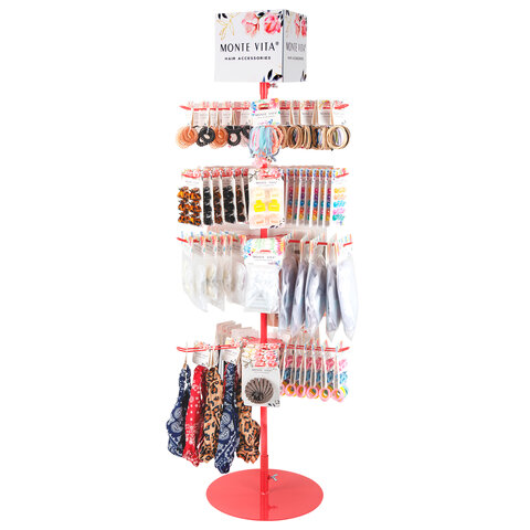 Стойка-вертушка настольная MONTE VITA (МОНТЕ ВИТА), 108х44см, 4 ряда, 22 крючка, 507506