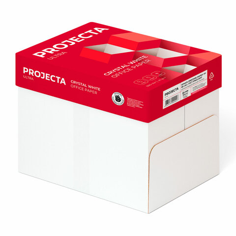 Бумага офисная А4, 80 г/м2, 500 л., марка А, PROJECTA ULTRA, Россия, 162% (CIE)