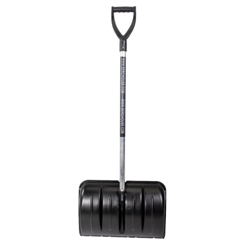 Лопата снеговая 54х37 см, пластиковая, алюминиевый черенок с V-ручкой 130 см, армирующая алюминиевая планка, № 13, №13