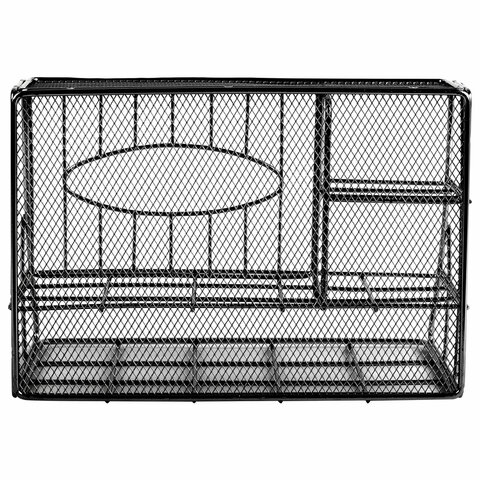 Органайзер для косметики и мелочей металлический 4 секции, MONTE VITA (МОНТЕ ВИТА), 160х240х150 мм, черный, 272480