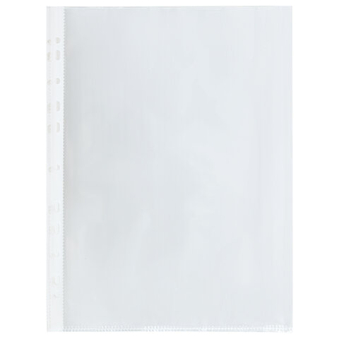 Папки-файлы перфорированные А4 BRAUBERG "STANDARD+", КОМПЛЕКТ 200 шт., гладкие, 45 мкм, 229663