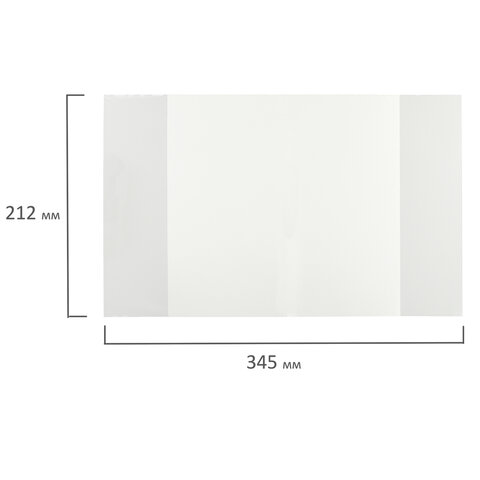 Обложки ПЭ для тетрадей и дневников, НАБОР "50 шт. + 3 шт. в ПОДАРОК", ПЛОТНЫЕ, 110 мкм, 212х345 мм, прозрачные, ЮНЛАНДИЯ, 272702