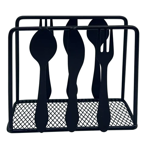 Салфетница 11,5х10х4,5 см, STYLE, черная, металл, BOOMHOUSE (БУМХАУС), 701122