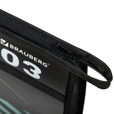 Папка для рисунков и чертежей с ручками BRAUBERG А3, пластик, молния сверху, "The Original", 271436