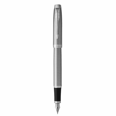 Набор PARKER "IM Stainless Steel CT": шариковая ручка синяя и перьевая ручка синяя, 2183058