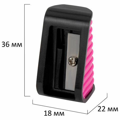 Точилка ЮНЛАНДИЯ "СВЕТЛЯЧОК", яркие цвета ассорти, 272504