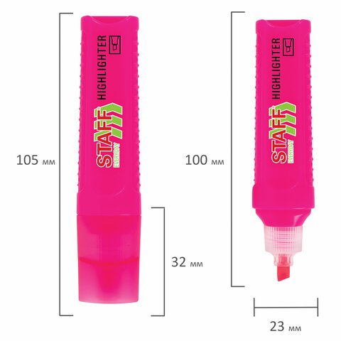 Набор текстовыделителей 4 НЕОНОВЫХ ЦВЕТА, STAFF "EVERYDAY HL-707", линия 1-5 мм, скошенный наконечник, 152548
