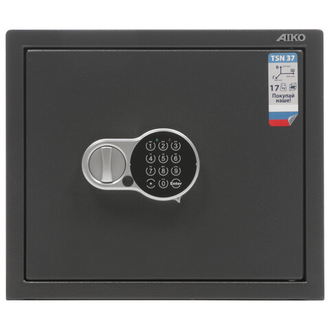 Сейф AIKO "TSN-37 EL", 370х435х381,мм, 17 кг, электронный замок, полка, S10399520414