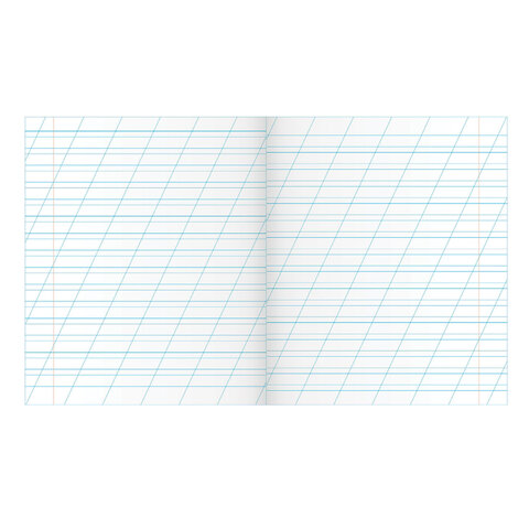 Тетрадь ЗЕЛЁНАЯ обложка 12 л., косая линия с полями, офсет, "ПЗБМ", 19971