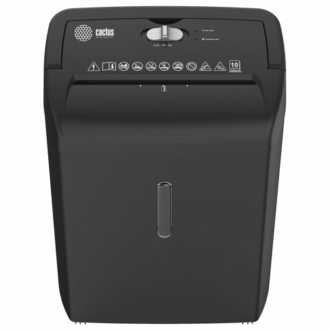 Уничтожитель (шредер) CACTUS CS-SH-10-21-5X18, 4 уровень секретности, фрагменты 5х18 мм, 10 листов, корзина 21 литр, CS-SH-10-215X18