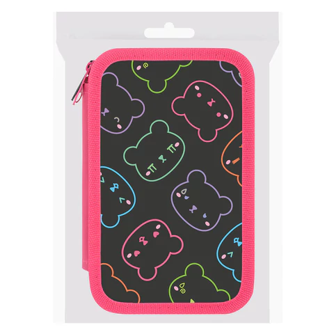 Пенал ПИФАГОР, 3 отделения, ламинированный картон, 19х11 см, "Bears", 273487