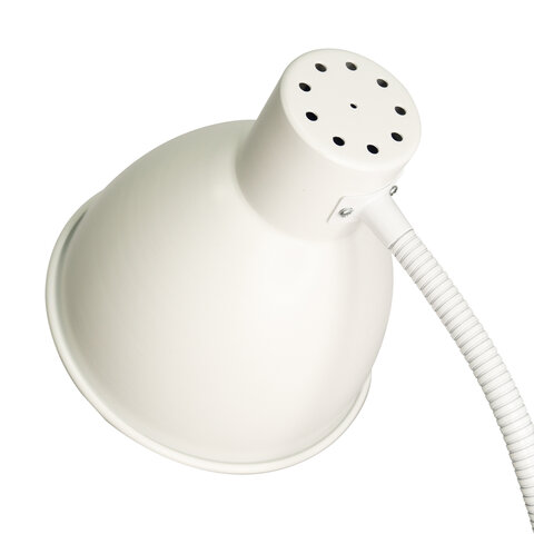 Настольная лампа светильник "Лира" на прищепке, цоколь E27, 40 Вт, белый матовый