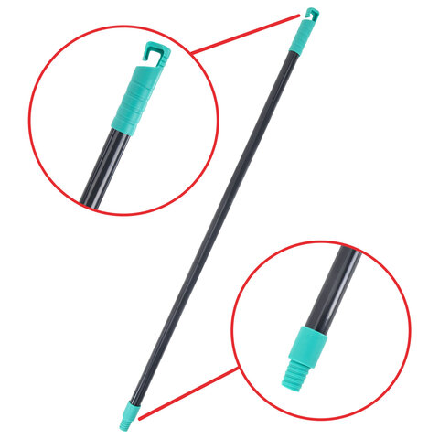 Совок для мусора КОМПЛЕКТ щетка + совок + 2 рукоятки 80 см и 83 см с резьбой, ЛЕНИВКА, LAIMA, 700055