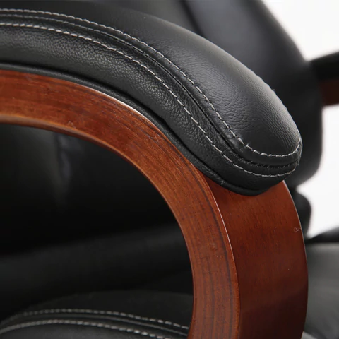 Кресло из натуральной кожи BRABIX PREMIUM "Infinity EX-707", дерево, черное, 531826