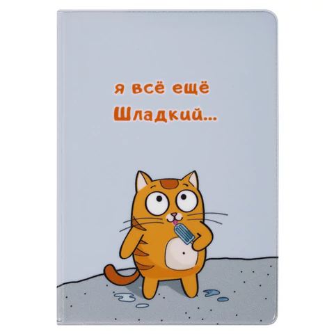 Обложка для паспорта "Cool Mix", два кармана, 10 дизайнов ассорти, цветной принт, ПВХ, STAFF, 238340