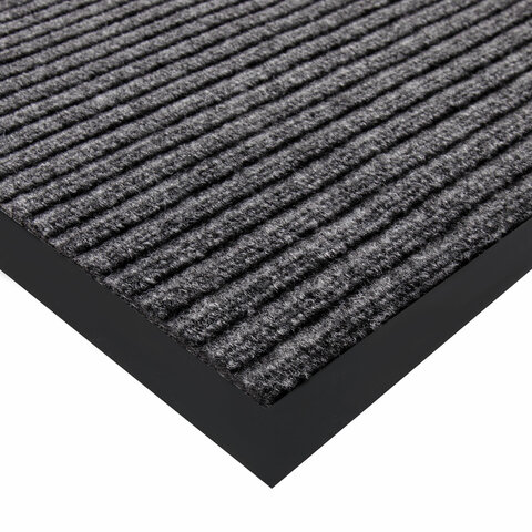 Коврик придверный 50х80 см, СЕРЫЙ, влаго-грязезащитный, 450 г/м2, ребристый, PRIMILA (ПРИМИЛА) EXTRA, 701023