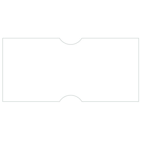 Этикет-лента 21х12 мм прямоугольная, белая, КОМПЛЕКТ 5 рулонов по 600 шт., BRAUBERG, 114207