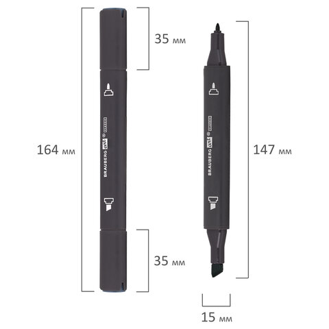 Маркер для скетчинга ХУДОЖЕСТВЕННЫЙ 1 мм - 6 мм BRAUBERG ART CLASSIC, СЕРО-ГОЛУБОЙ 9 (BG09), 151882