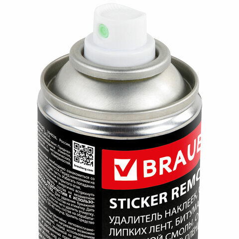 Антискотч-спрей для удаления этикеток, следов клея, липких лент, битума BRAUBERG SUPER, 210 мл, 608434