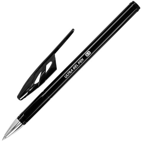 Ручки гелевые BRAUBERG "ULTRA GEL", НАБОР 10 ШТУК (4 ЧЕРНЫХ, 4 СИНИХ, 2 КРАСНЫХ), стандартный наконечник 0,5 мм, линия 0,35 мм, 144270