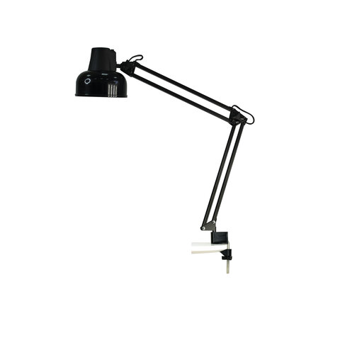 Настольная лампа светильник Бета на струбцине, цоколь Е27, чёрный