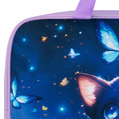 Папка на молнии с ручками BRAUBERG А4, 1 отделение, полиэстер, 80 мм, "Night catcher", 273301