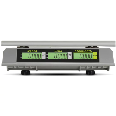 Весы торговые MERTECH M-ER 326AC-32.5 LCD (0,1-32 кг), дискретность 10 г, платформа 325x230 мм, без стойки, 3041