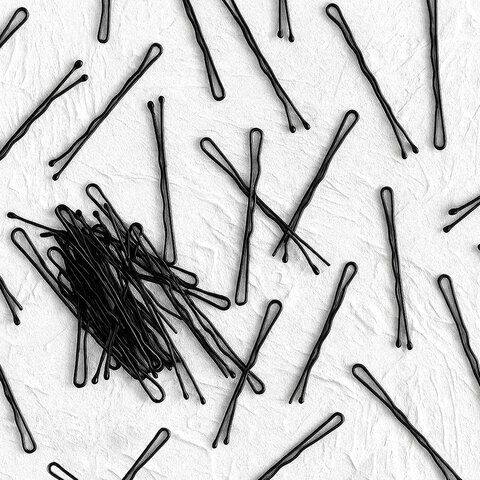 Невидимки для волос НАБОР 50 шт., 5 см, черный, MONTE VITA (МОНТЕ ВИТА), 457101