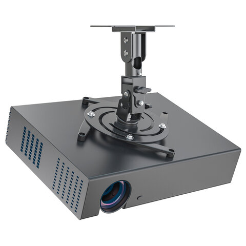 Кронштейн для проекторов настенно-потолочный CACTUS CS-VM-PR04-BK, высота 20,7 см, 21 кг