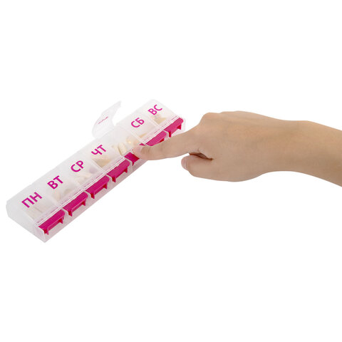 ТАБЛЕТНИЦА/Контейнер-органайзер для лекарств и витаминов "7 дней/1 прием MAXI", DASWERK (ДАСВЕРК), 631024