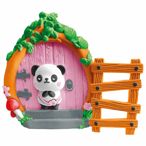 ПАННО ИЗ ГИПСА "СКАЗОЧНАЯ ДВЕРЦА", с красками и кистью для росписи, ассорти, BRAUBERG KIDS, 666013