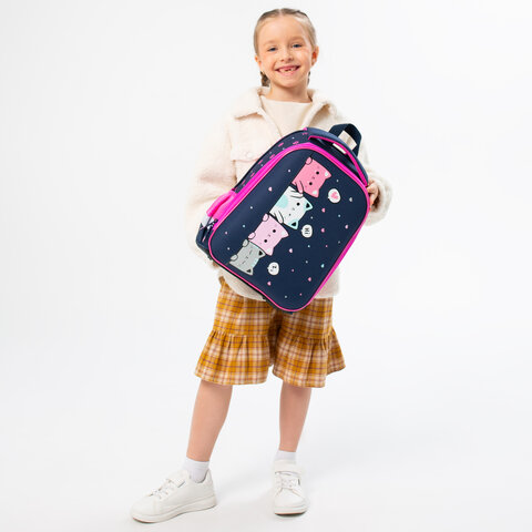 Ранец BRAUBERG KIDS START, 1 отделение, 2 кармана, Anti-gravity, 35х26х13 см, 273150